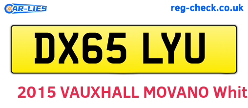 DX65LYU are the vehicle registration plates.