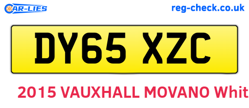 DY65XZC are the vehicle registration plates.