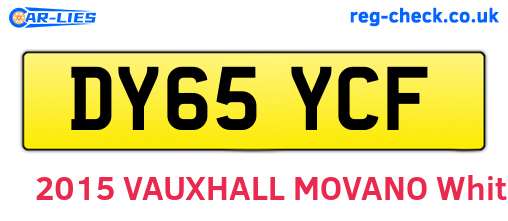 DY65YCF are the vehicle registration plates.