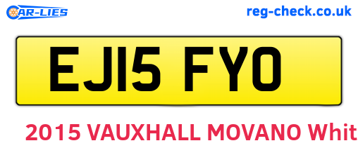 EJ15FYO are the vehicle registration plates.