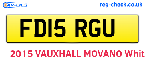 FD15RGU are the vehicle registration plates.