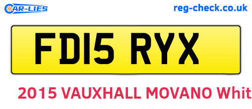 FD15RYX are the vehicle registration plates.