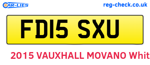FD15SXU are the vehicle registration plates.