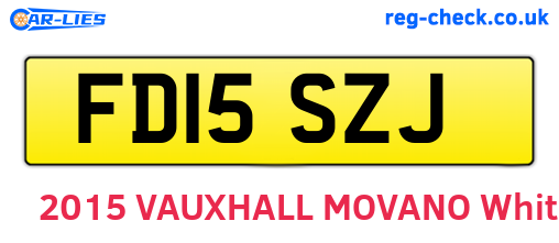 FD15SZJ are the vehicle registration plates.