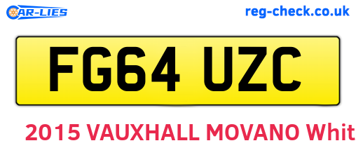 FG64UZC are the vehicle registration plates.