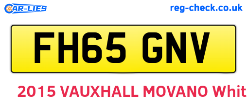 FH65GNV are the vehicle registration plates.