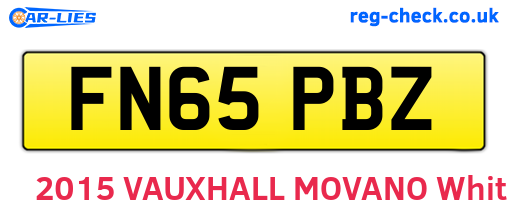 FN65PBZ are the vehicle registration plates.