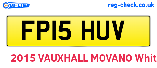 FP15HUV are the vehicle registration plates.