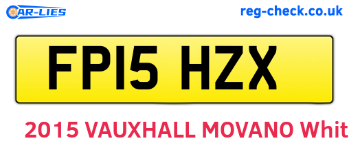 FP15HZX are the vehicle registration plates.