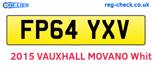 FP64YXV are the vehicle registration plates.