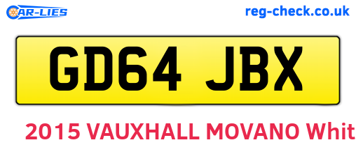 GD64JBX are the vehicle registration plates.