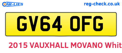 GV64OFG are the vehicle registration plates.