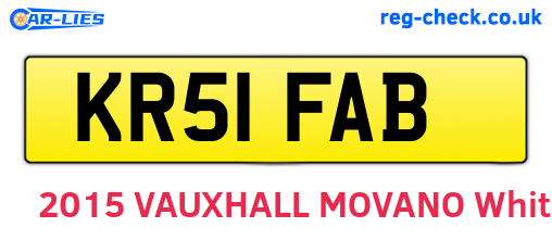 KR51FAB are the vehicle registration plates.
