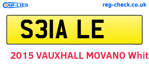 S31ALE are the vehicle registration plates.