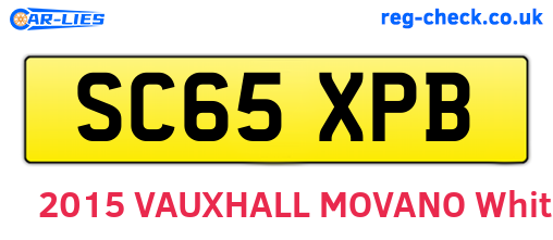 SC65XPB are the vehicle registration plates.