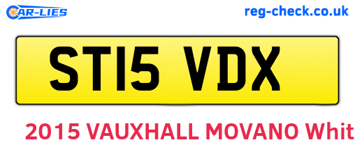 ST15VDX are the vehicle registration plates.
