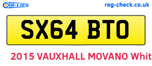SX64BTO are the vehicle registration plates.