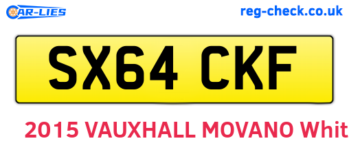 SX64CKF are the vehicle registration plates.