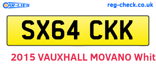 SX64CKK are the vehicle registration plates.