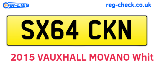 SX64CKN are the vehicle registration plates.