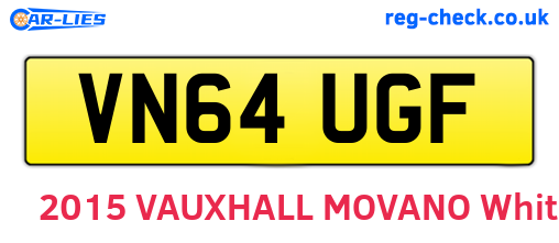 VN64UGF are the vehicle registration plates.