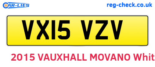 VX15VZV are the vehicle registration plates.