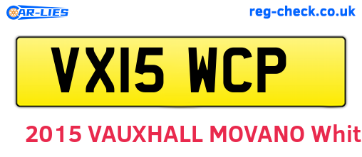 VX15WCP are the vehicle registration plates.