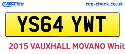 YS64YWT are the vehicle registration plates.