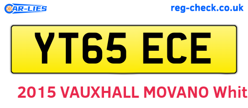 YT65ECE are the vehicle registration plates.