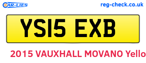 YS15EXB are the vehicle registration plates.