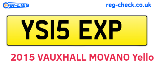 YS15EXP are the vehicle registration plates.