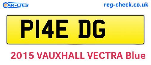 P14EDG are the vehicle registration plates.