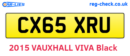 CX65XRU are the vehicle registration plates.