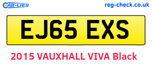 EJ65EXS are the vehicle registration plates.