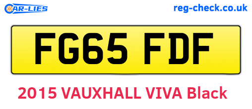 FG65FDF are the vehicle registration plates.