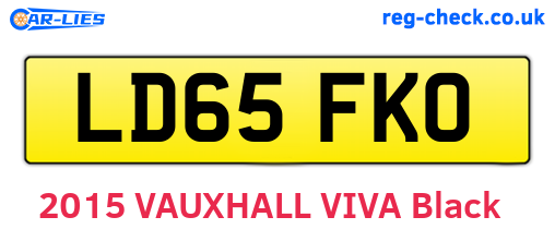 LD65FKO are the vehicle registration plates.