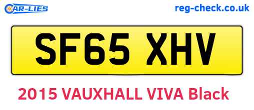 SF65XHV are the vehicle registration plates.