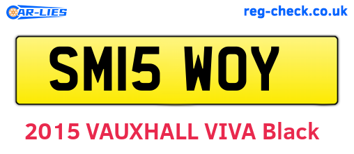 SM15WOY are the vehicle registration plates.