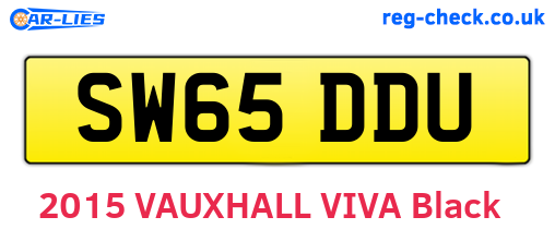 SW65DDU are the vehicle registration plates.