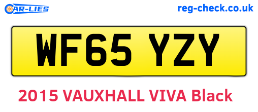 WF65YZY are the vehicle registration plates.