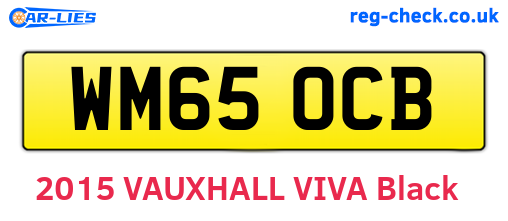 WM65OCB are the vehicle registration plates.