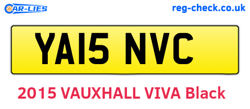 YA15NVC are the vehicle registration plates.