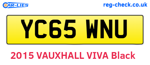 YC65WNU are the vehicle registration plates.