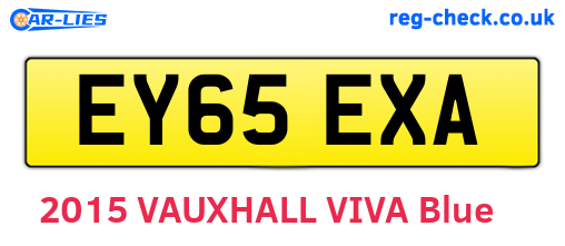 EY65EXA are the vehicle registration plates.