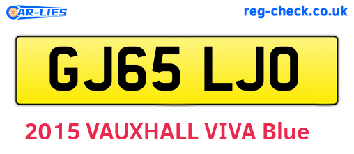 GJ65LJO are the vehicle registration plates.