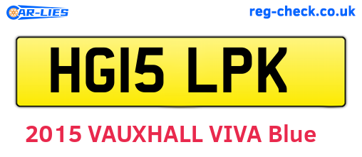 HG15LPK are the vehicle registration plates.