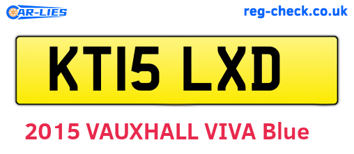 KT15LXD are the vehicle registration plates.