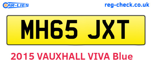 MH65JXT are the vehicle registration plates.