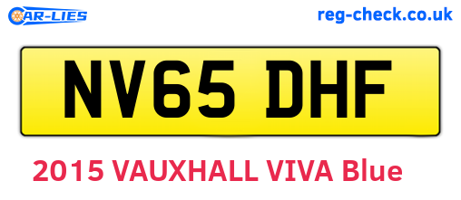 NV65DHF are the vehicle registration plates.