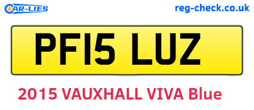 PF15LUZ are the vehicle registration plates.